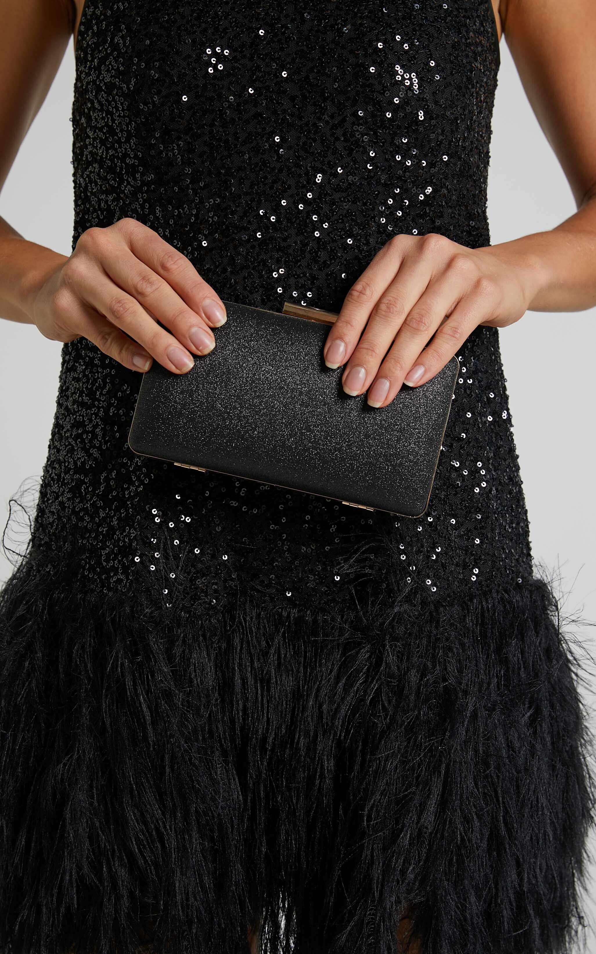 Black sparkly 2025 clutch