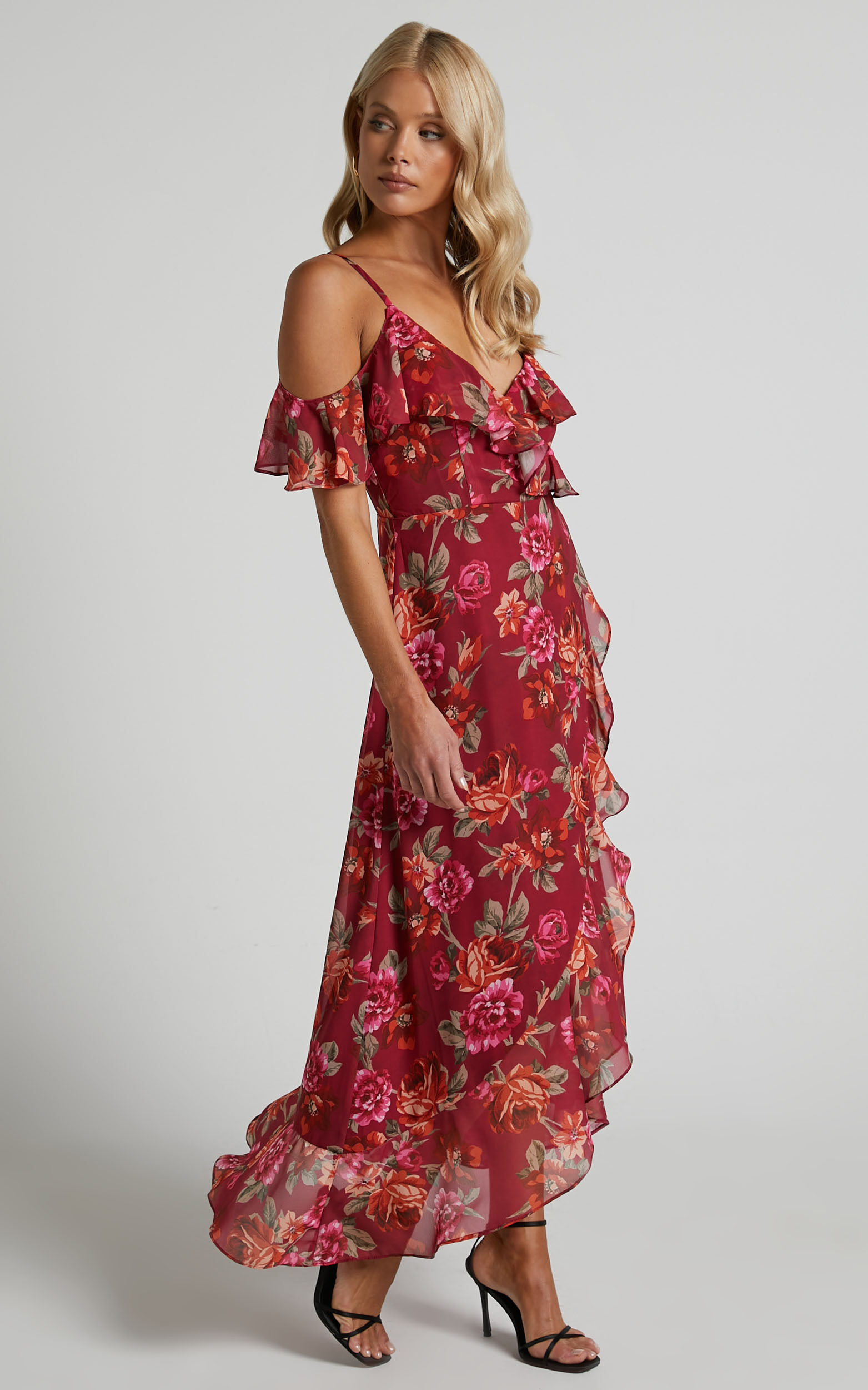 Ruffle top maxi dress hotsell