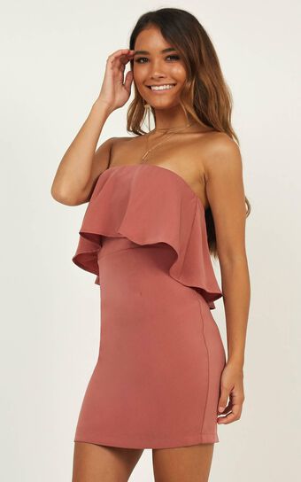 Summer Cocktails Dress In Dusty Rose