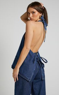 Lioness - Hills Halter in Dark Denim