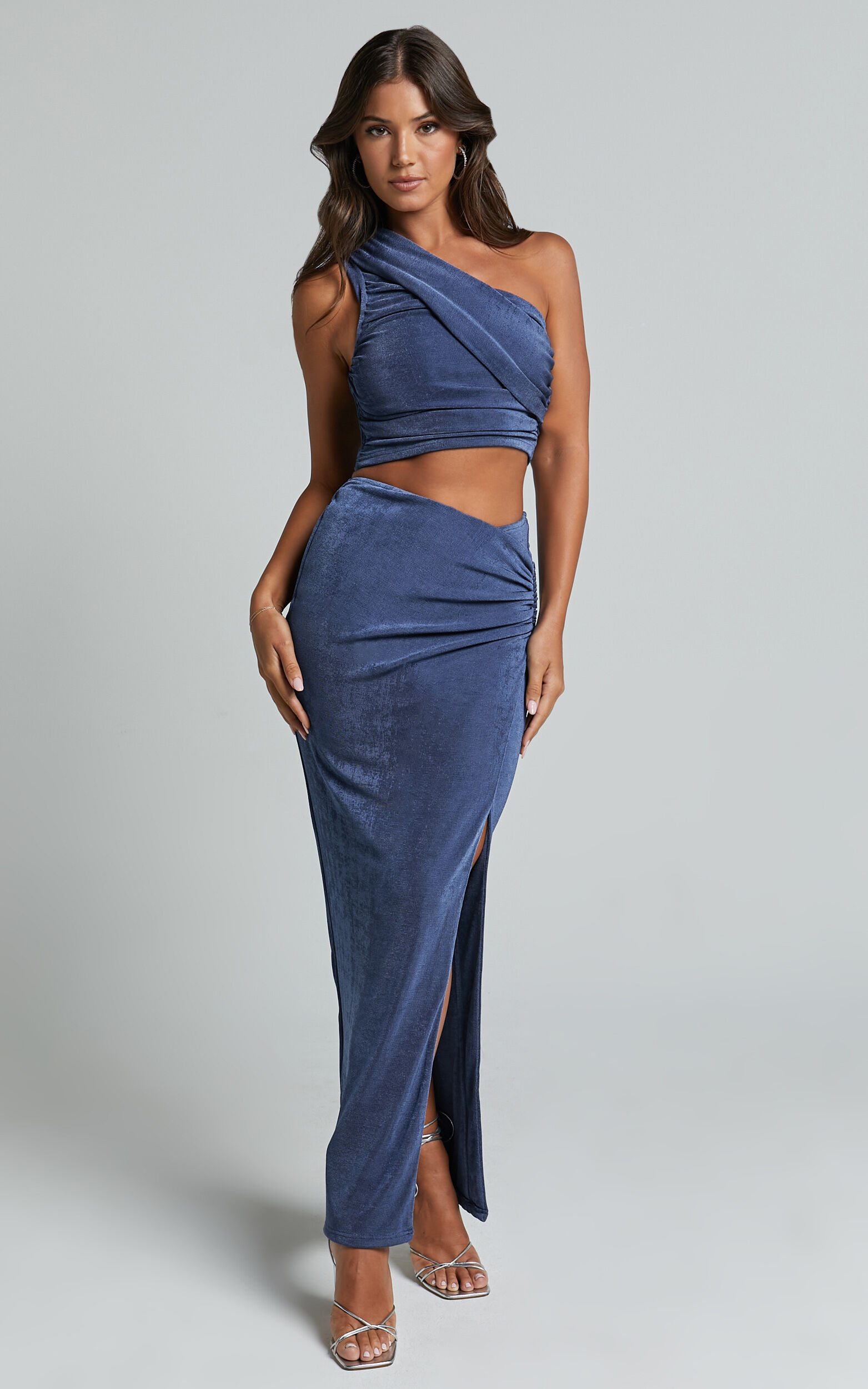 Blue two piece outfit best sale