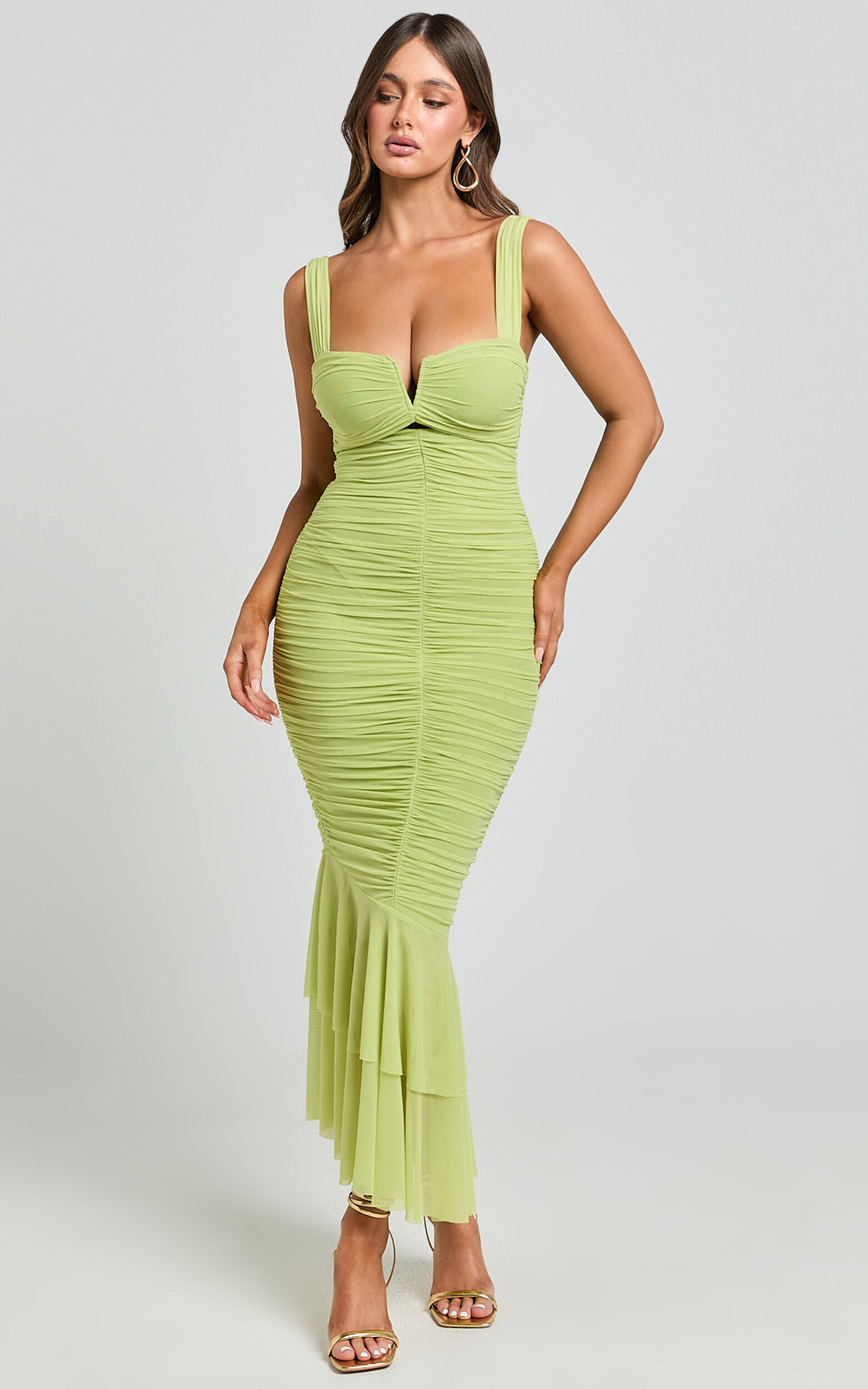 Lime mesh dress top
