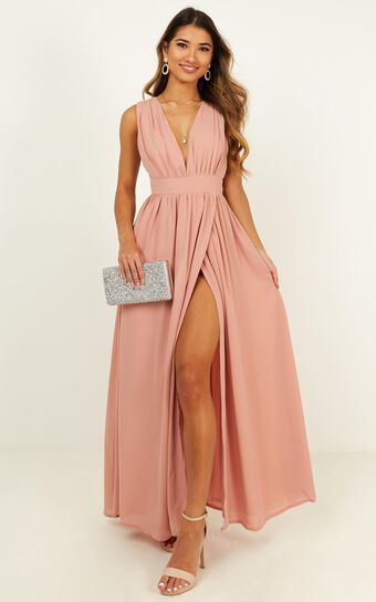 End Of The Song Dress In Dusty Rose
