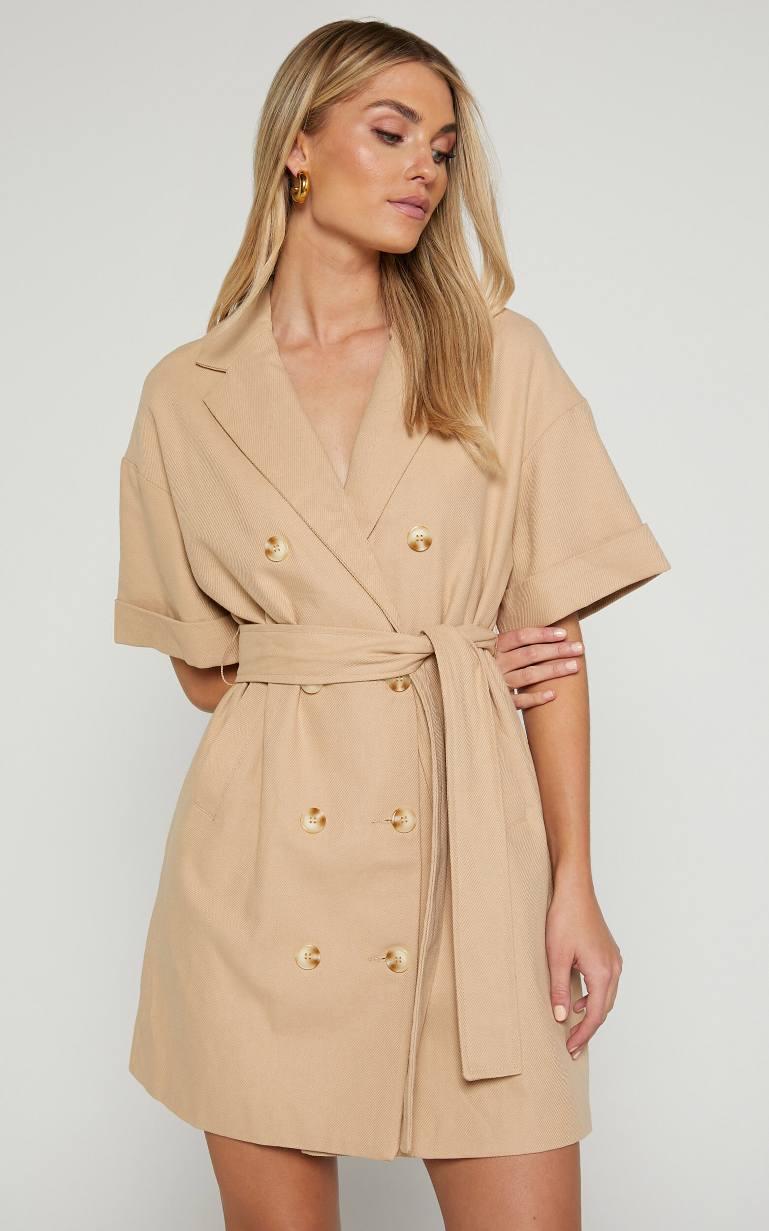 Short sleeve blazer dress best sale