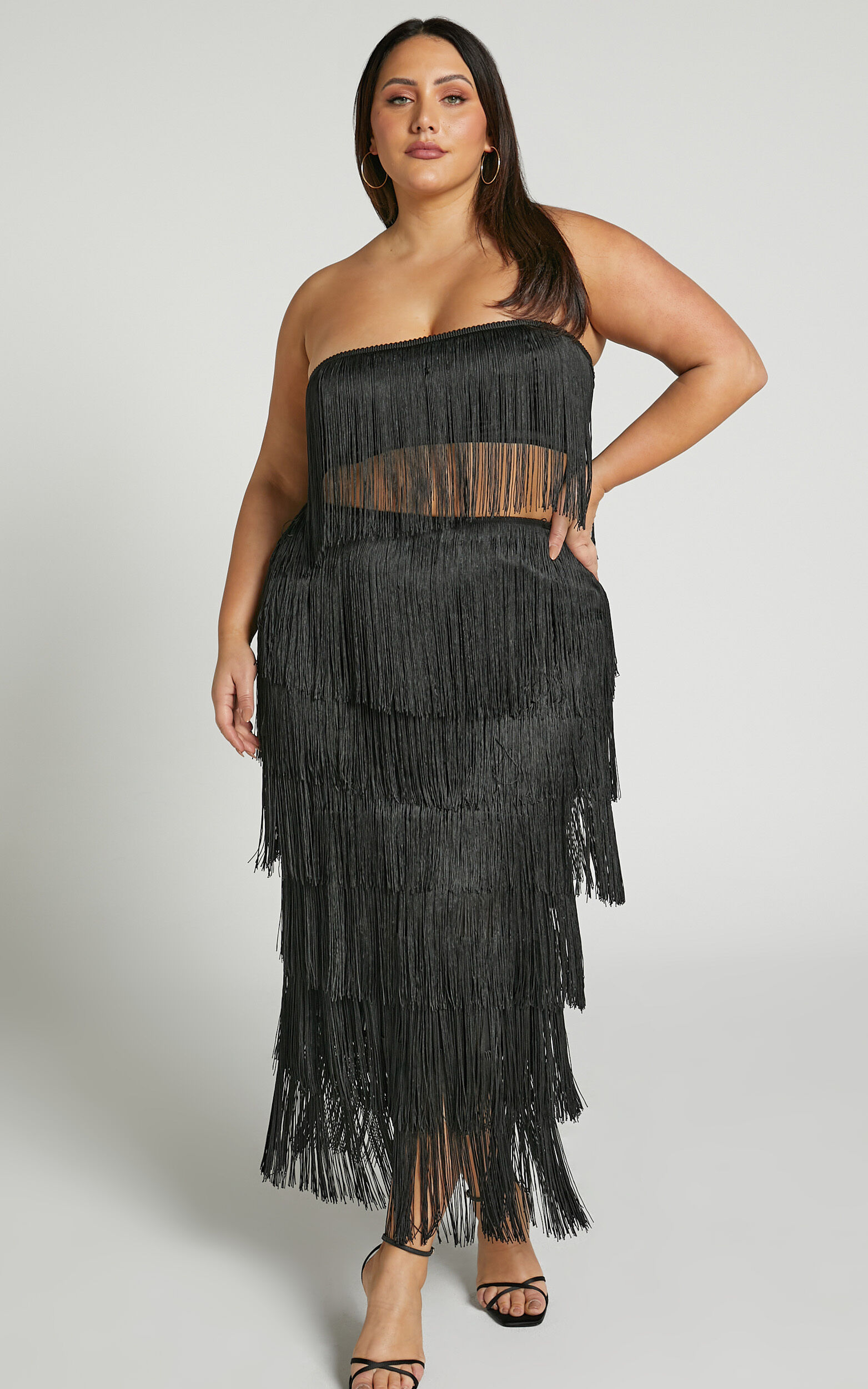 2 piece top fringe outfit