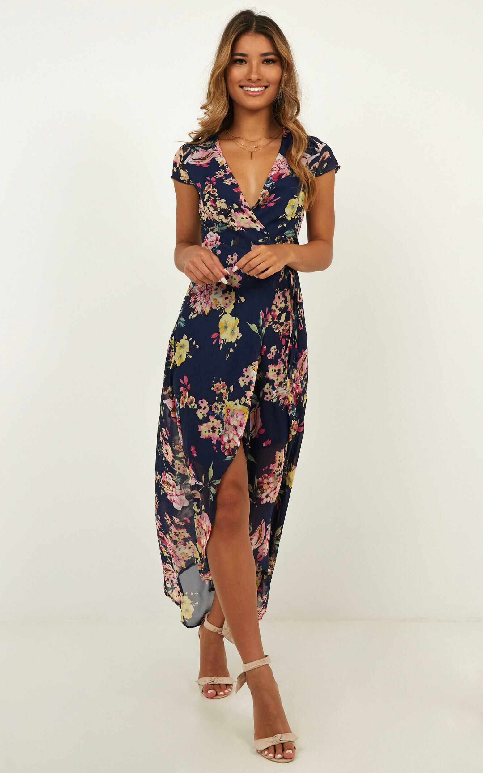 Wrap and cross discount maxi dress