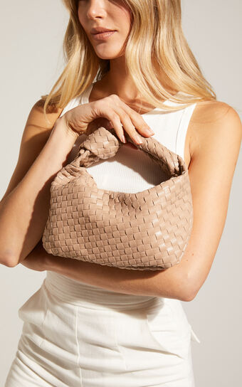 Reesley Knot Handle Bag in Beige