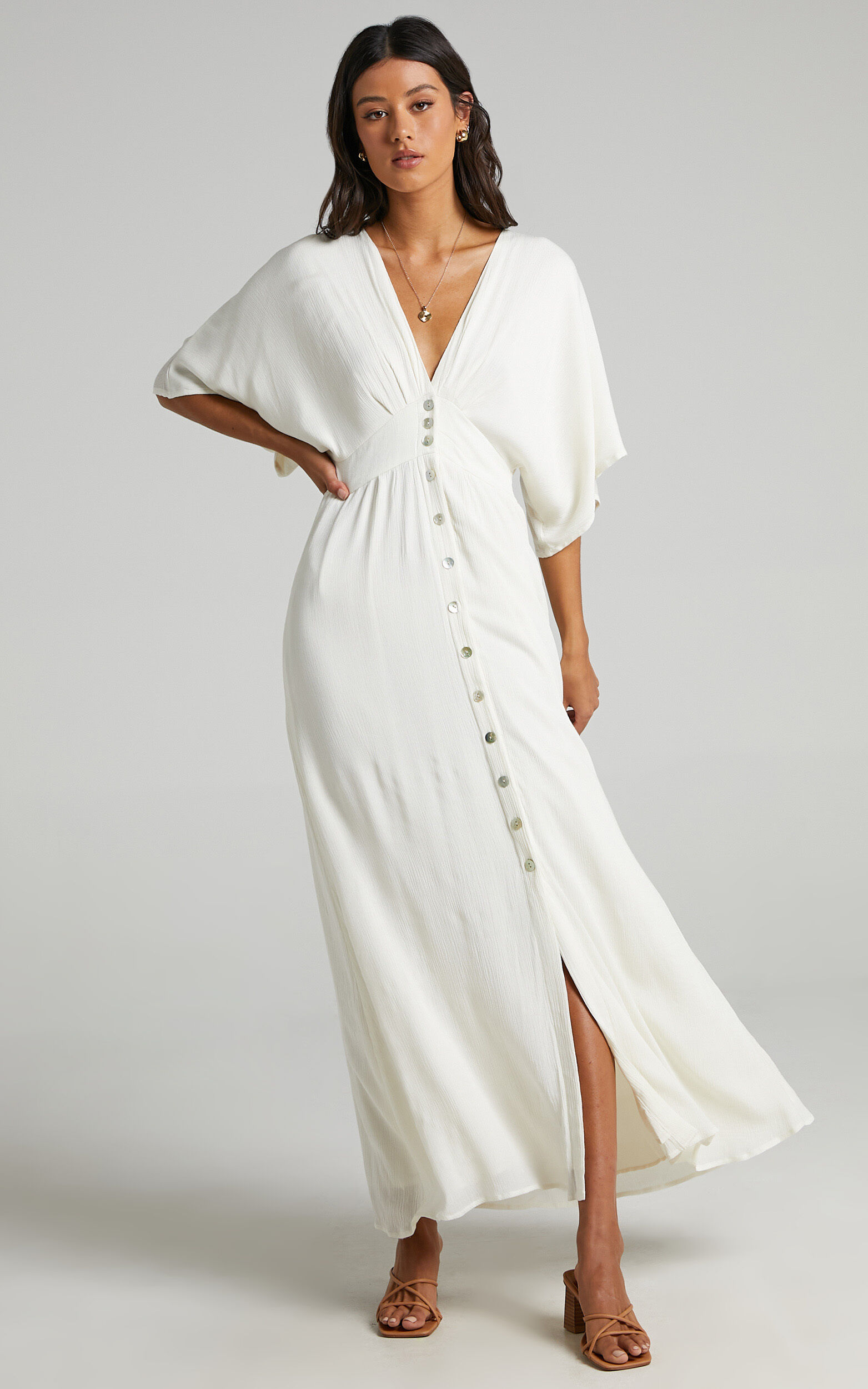 Sitting Pretty Maxi Dress In Natural Showpo USA