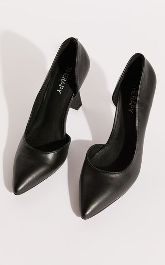 Therapy Shoes - Temptress Heels in Black PU