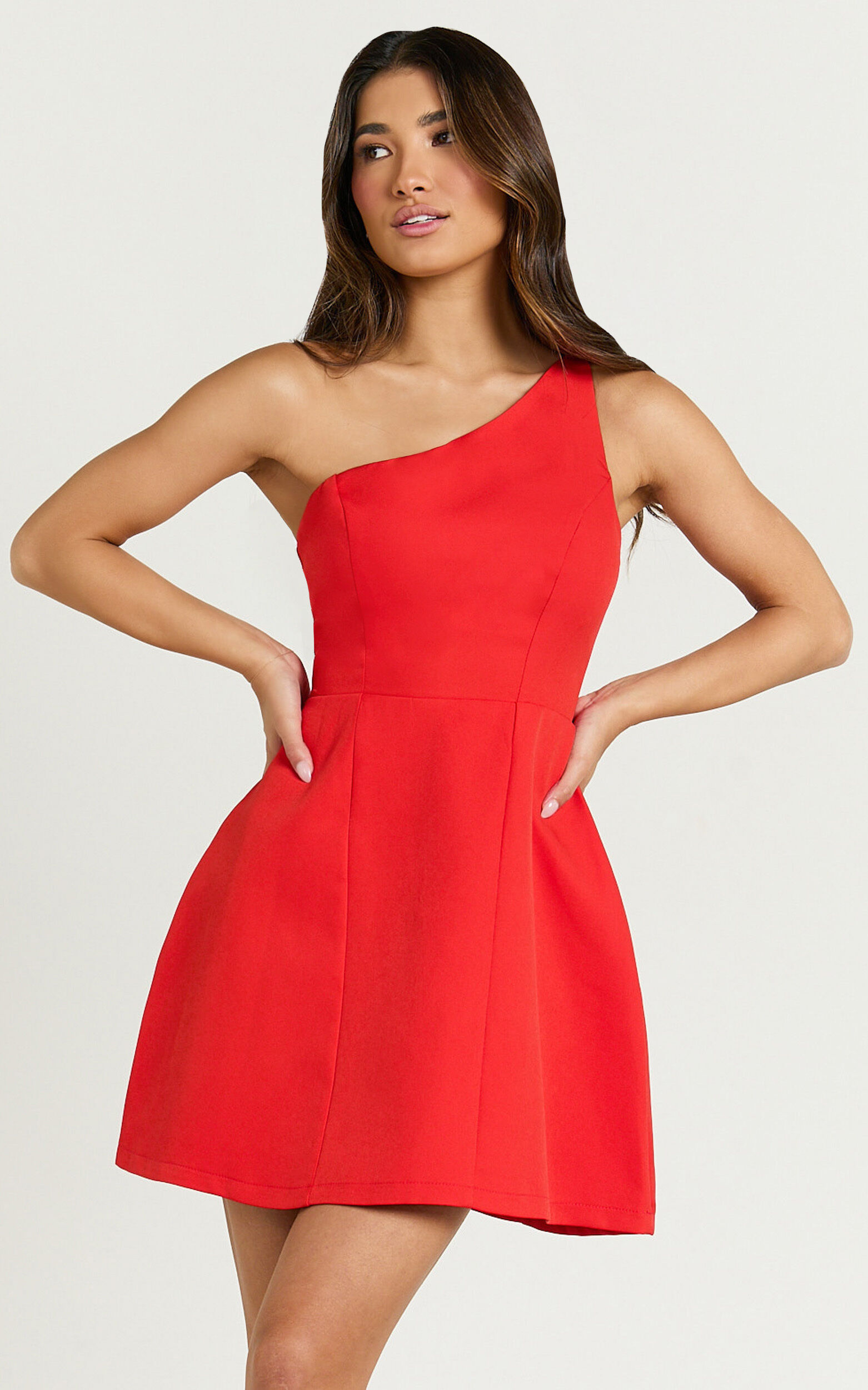 One shoulder tulip dress cheap