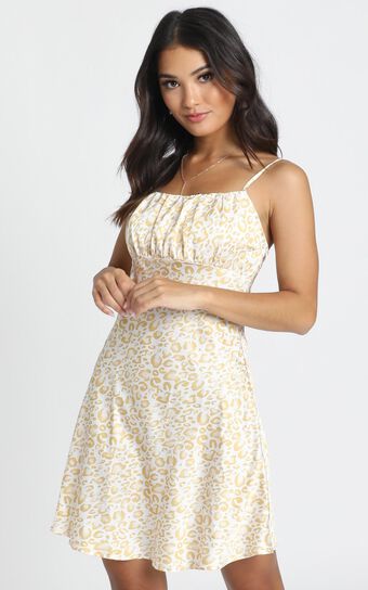 Found It First Dress In Yellow Leopard