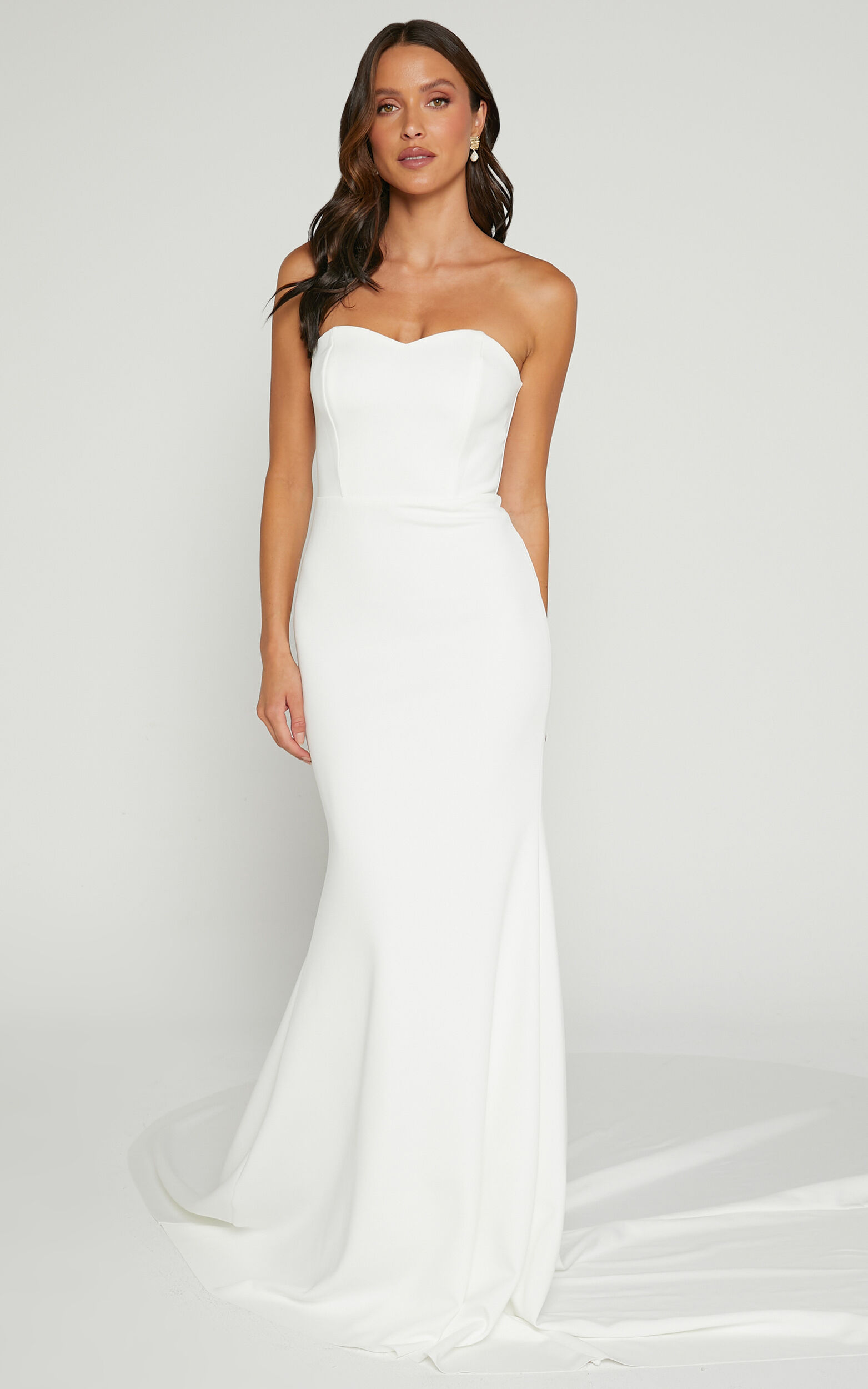 VOWS FOR LIFE BRIDAL GOWN - STRAPLESS MERMAID GOWN IN WHITE