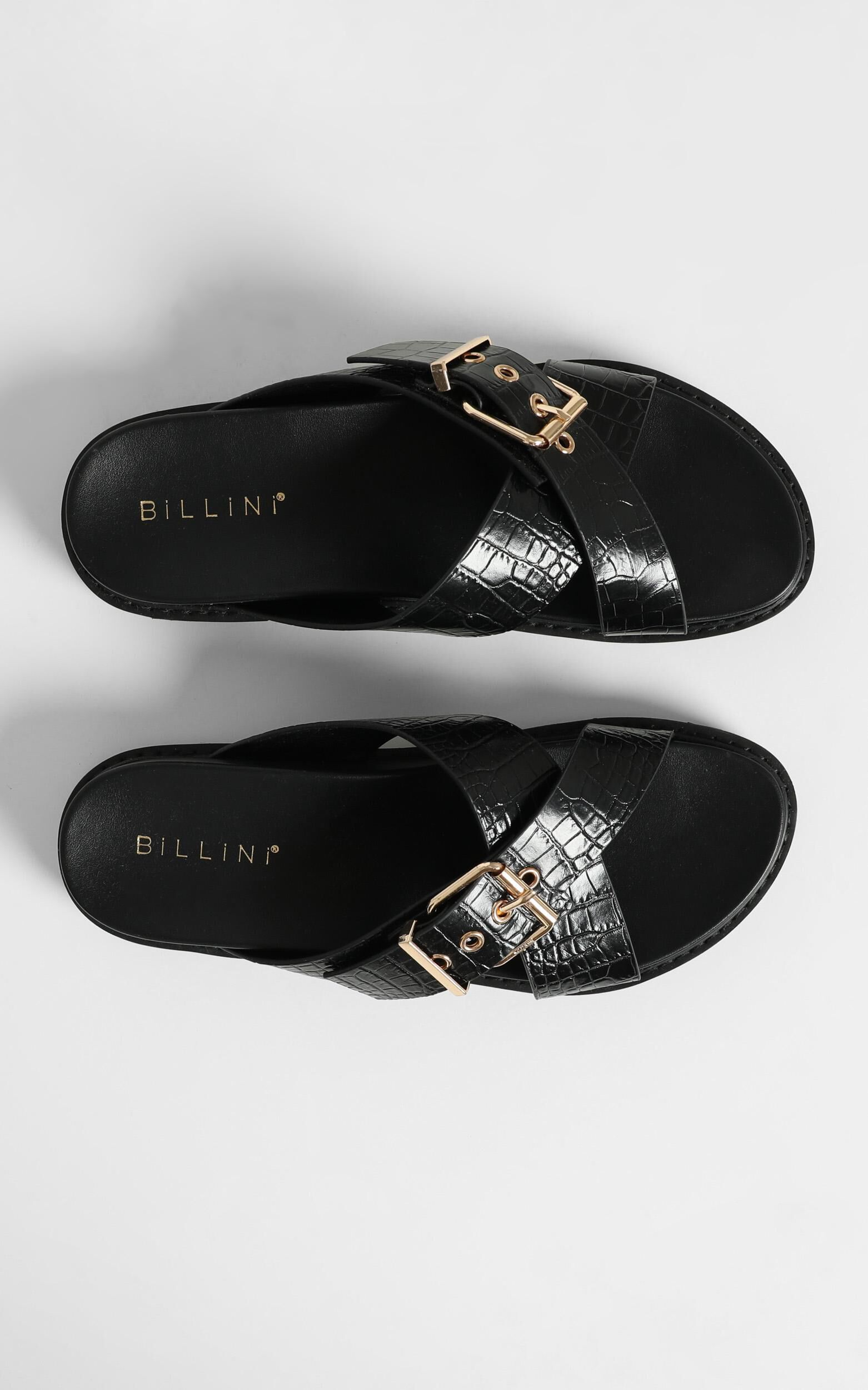 Billini Zayla Sandals in Black Croc Showpo NZ