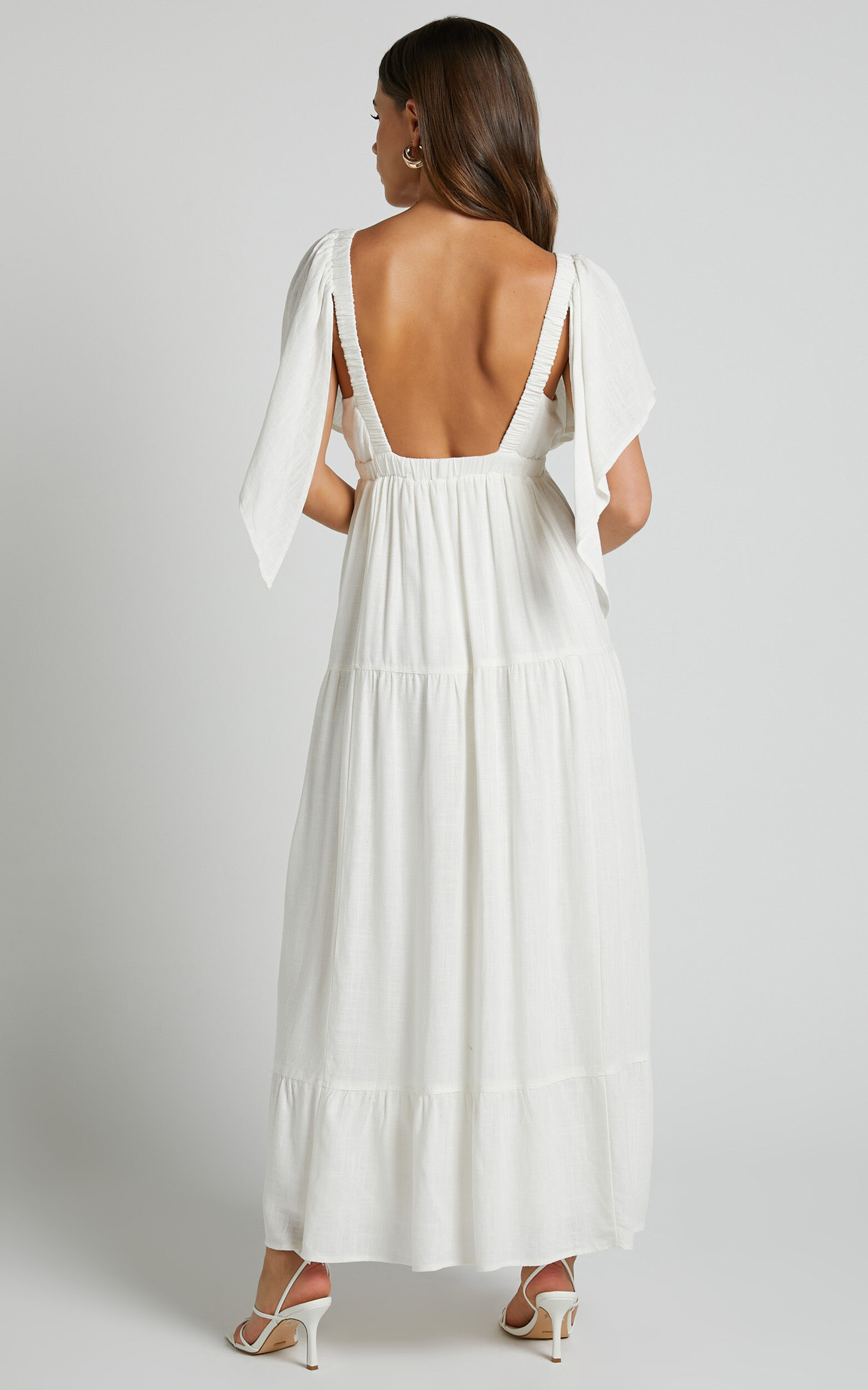 Empire waist white maxi dress store