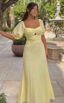 Almaeh Mini Dress - Twist Front Cut Out Strapless Slip Dress in