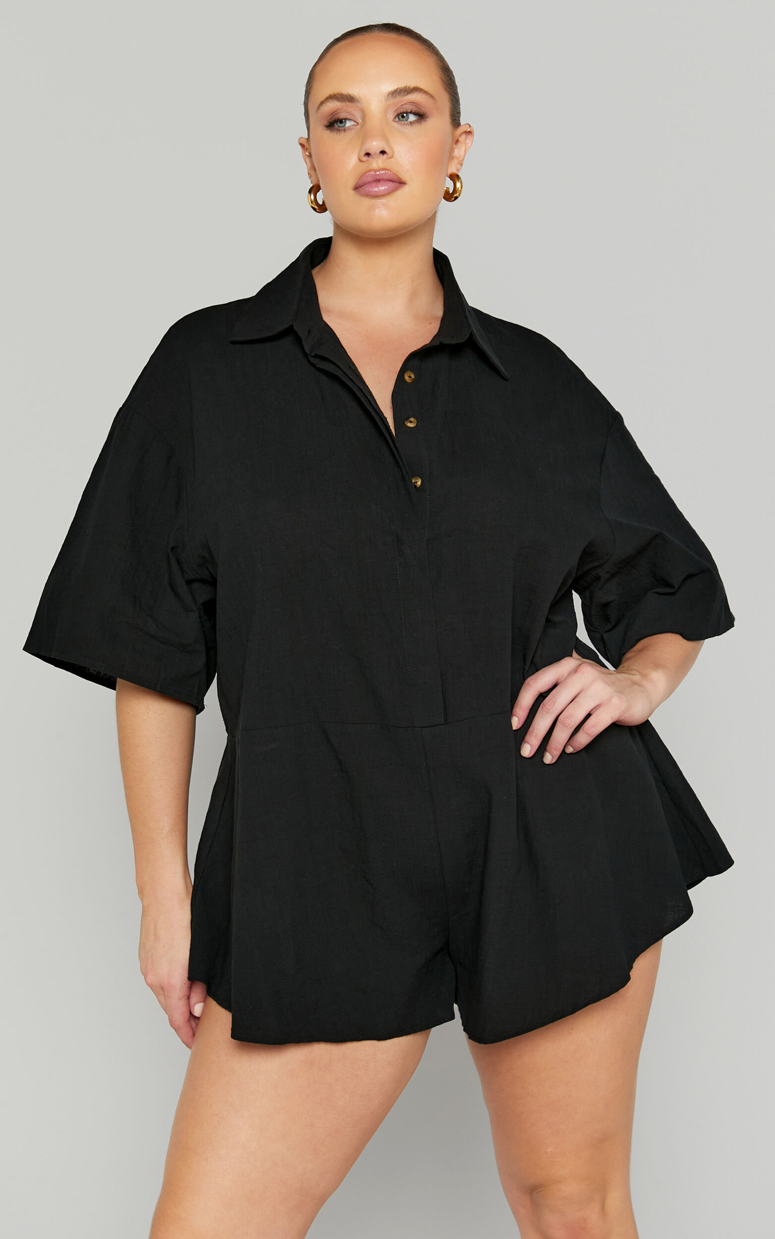 Plus size playsuit afterpay clearance