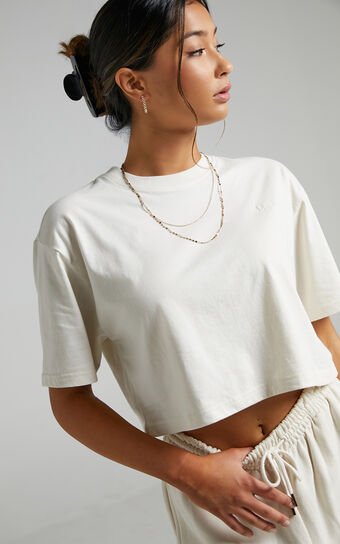 Lee - Baggy Cropped Tee in Unbleached