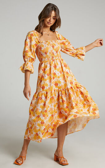 Charlie Holiday - Amber Dress in Seventies Floral