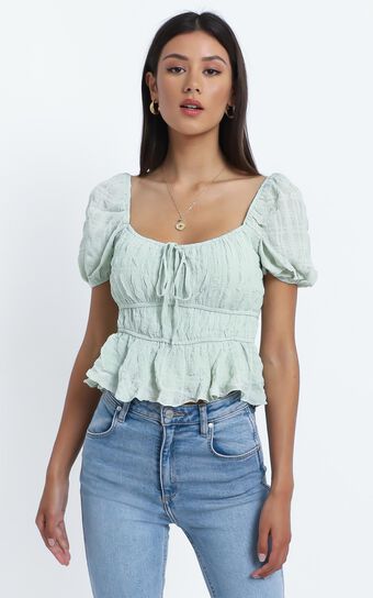 Violette Top in Mint