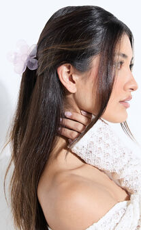 Pia Flower Hair Clip in Lilac