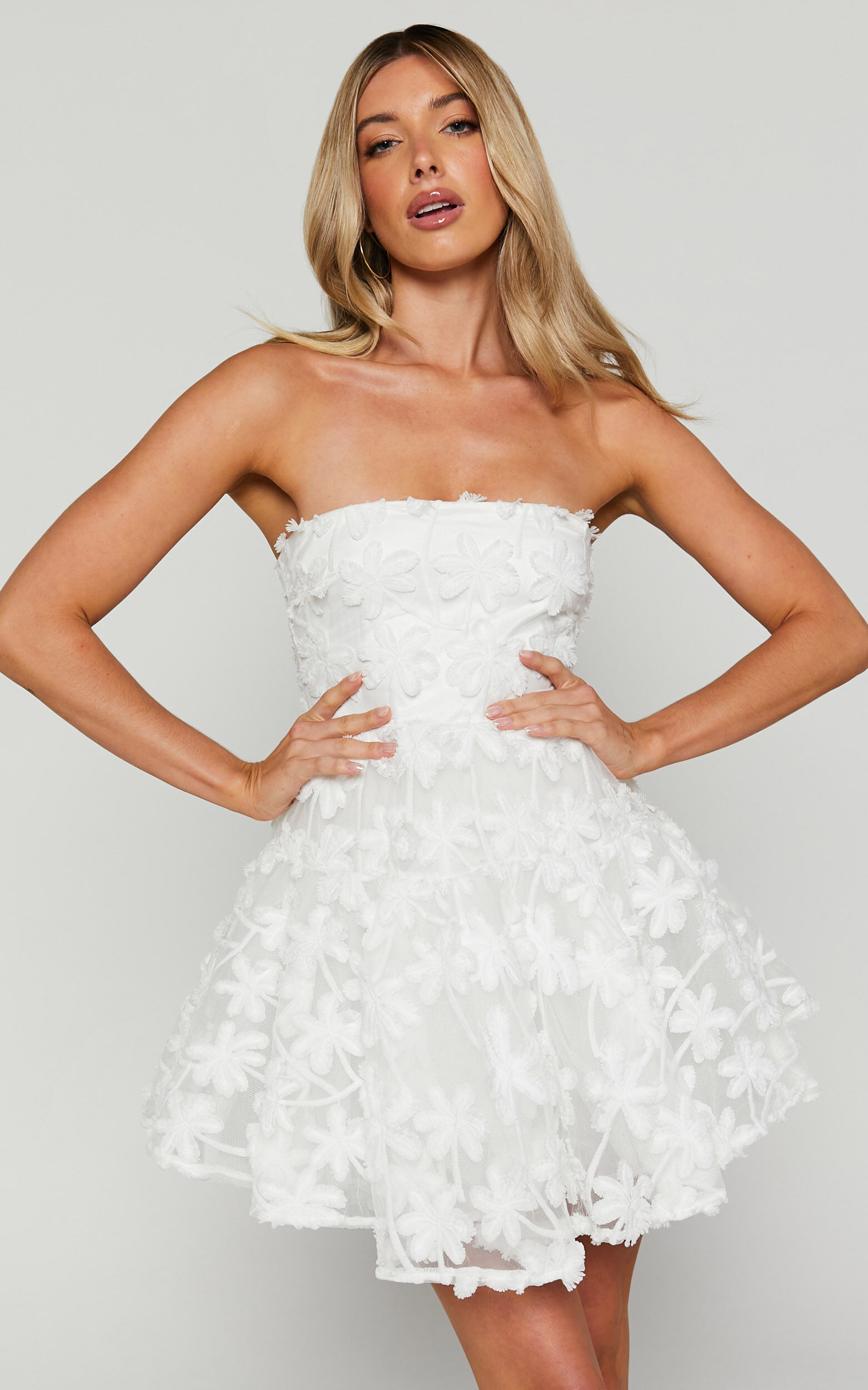 Formal white mini on sale dress
