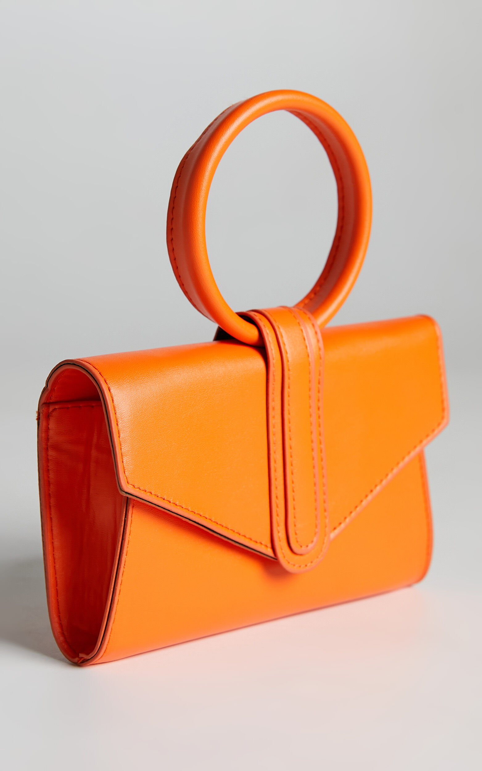Orange clutch handbag hotsell