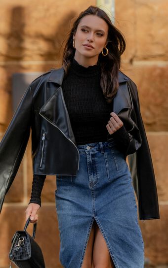 Wrenley Jacket - Biker Jacket in Black