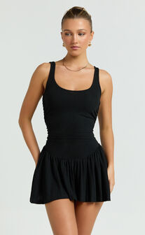Lioness - Field of Dreams Mini Dress in Onyx