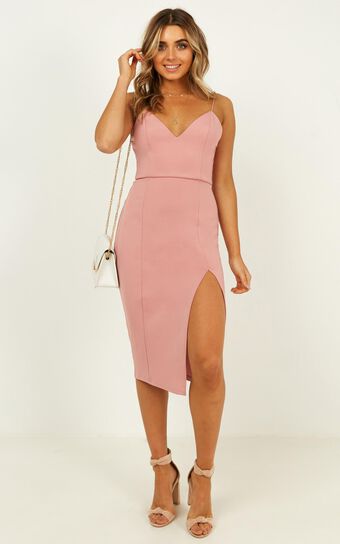 Big Ideas Midi Dress in Rose