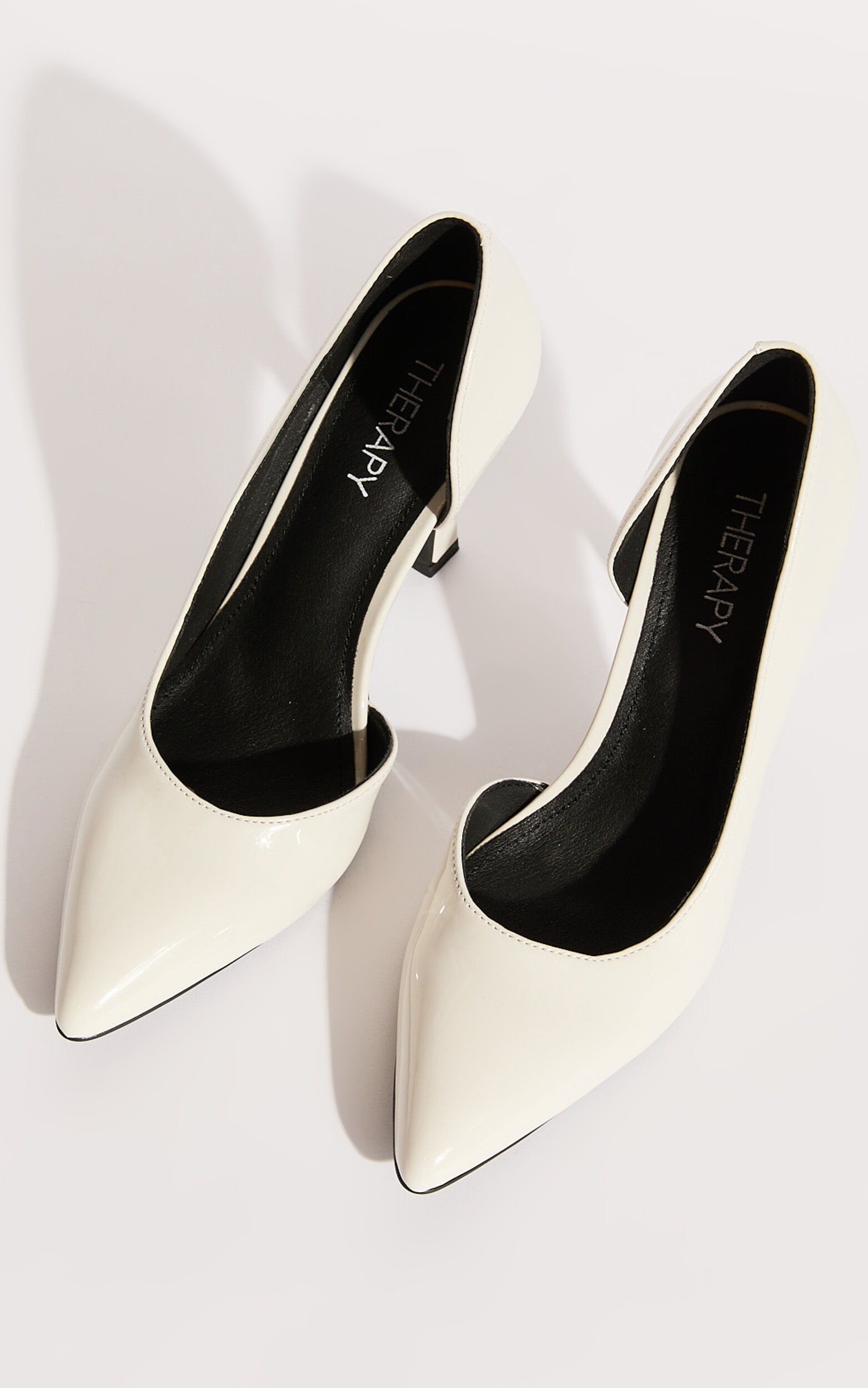 Therapy Shoes Temptress Heels in Bone Patent PU Showpo