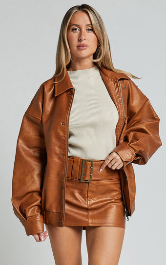 Lioness - Kenny Bomber Jacket in Tan Lioness