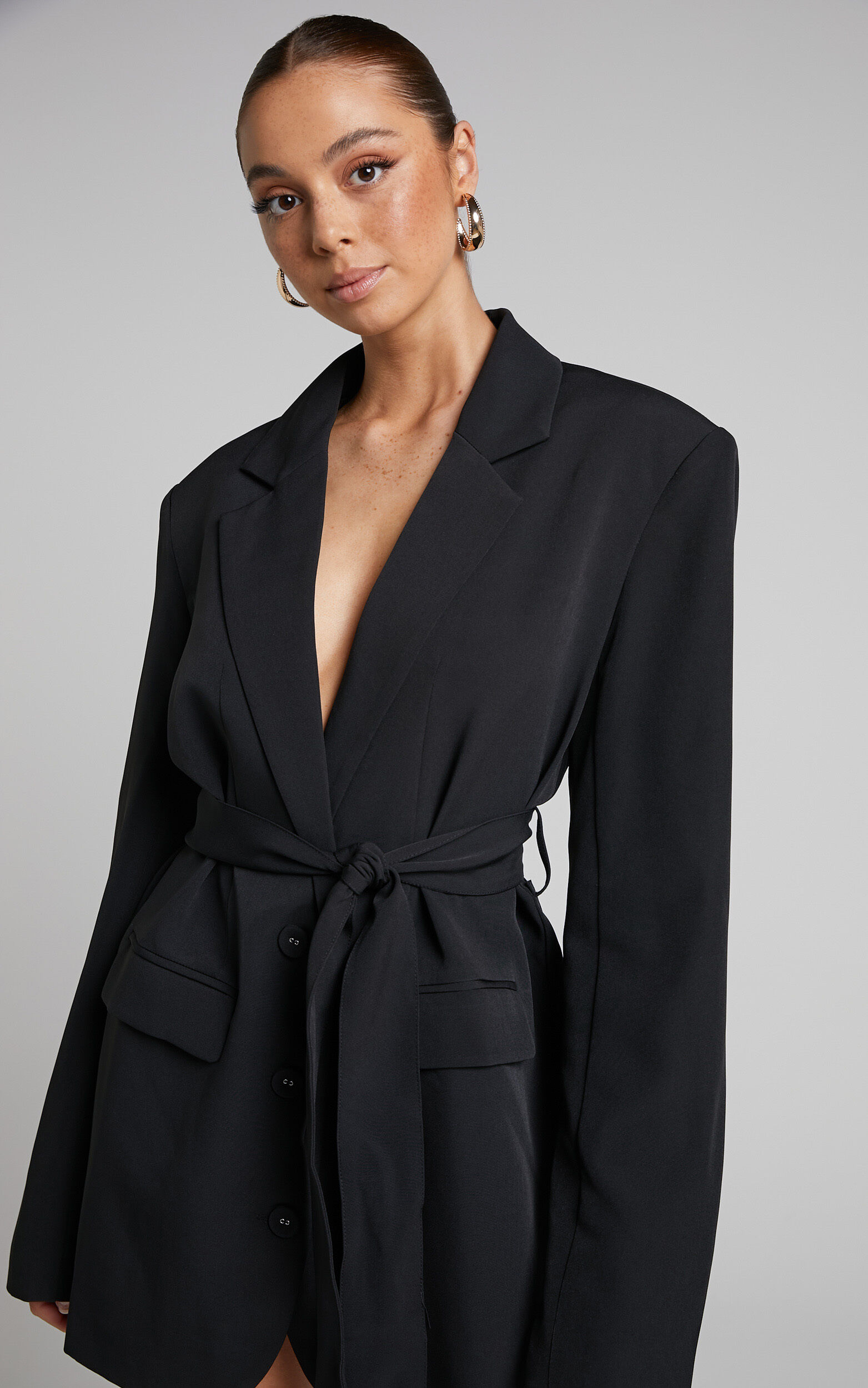 Blazer dress store tie waist