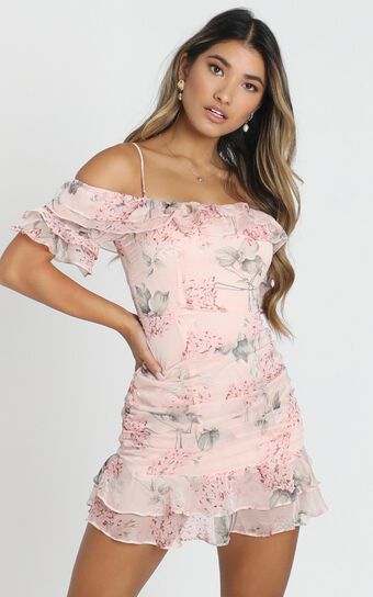 Queen Of The Prairie Dress In Blush Floral