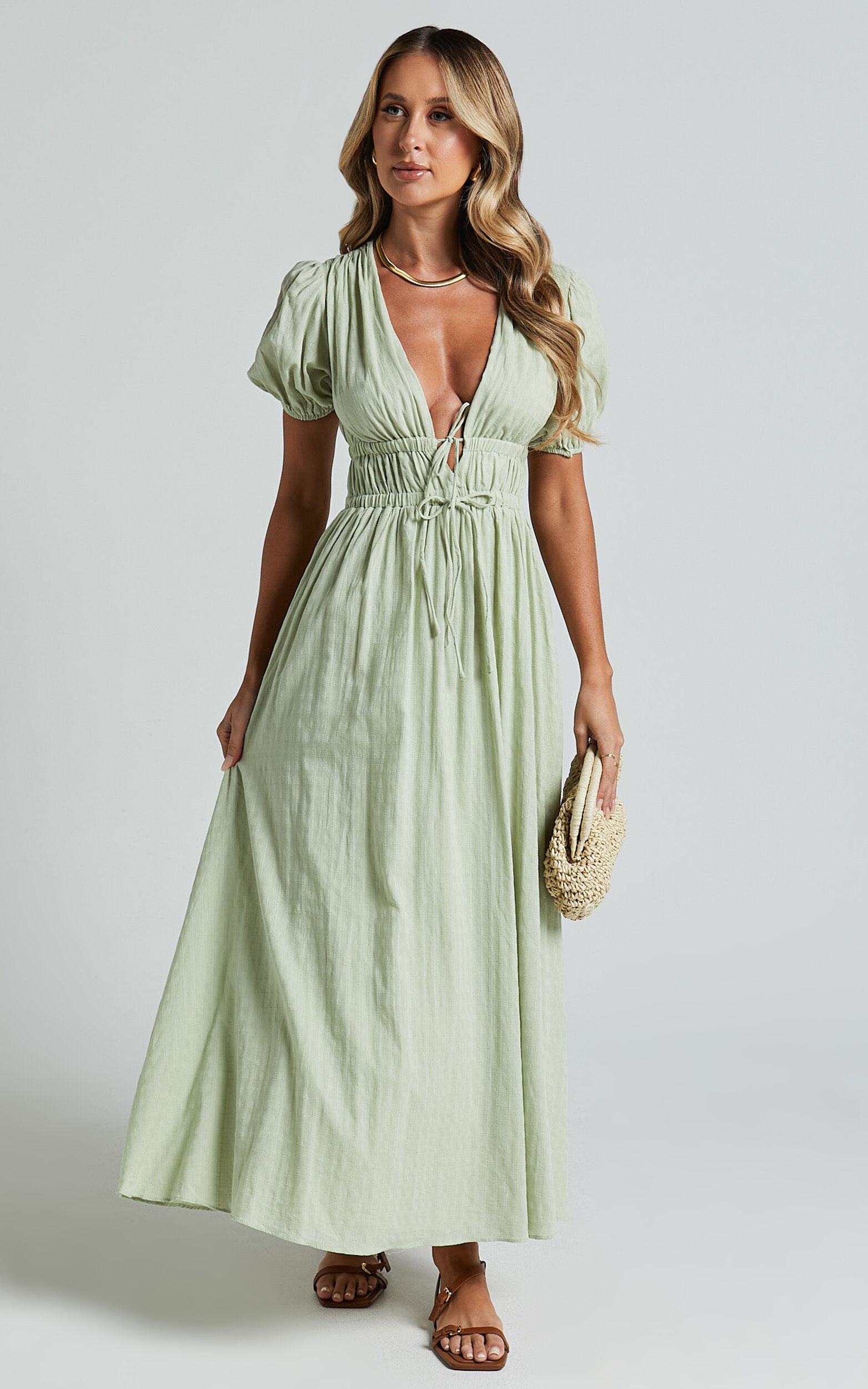 Showpo green dress on sale
