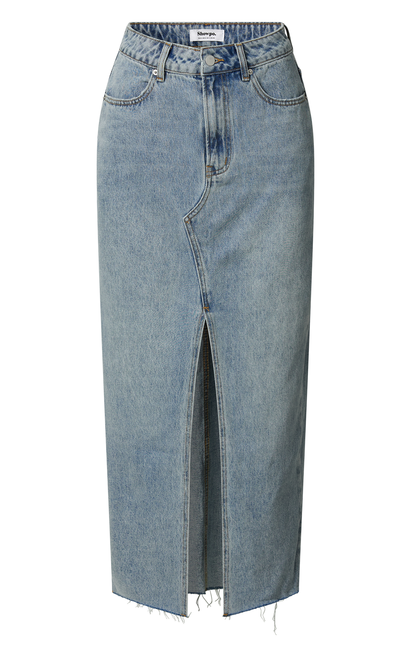 ★YOUHEE★ DENIM SKIRT PANTS SKY BLUE YHDPEA001SL Light Wash Blue Faded Vintage Asymmetric Low-Rise Denim Mini