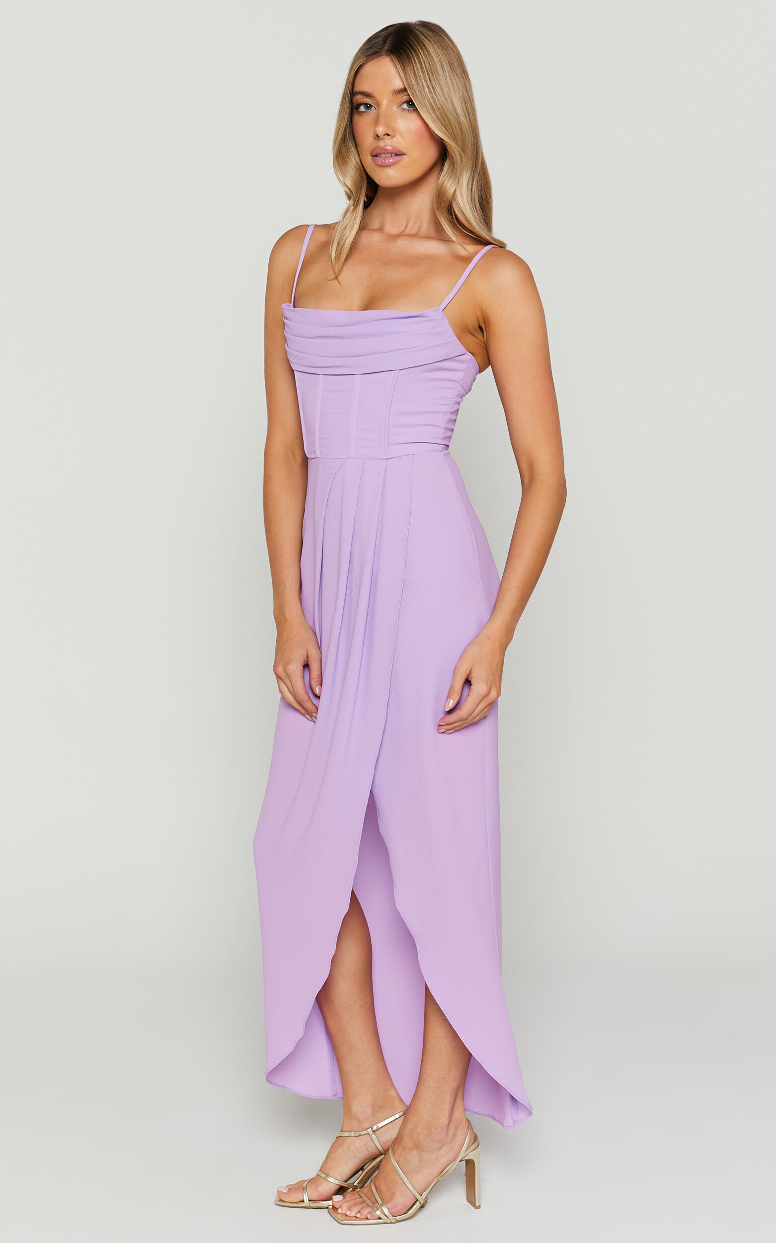 High low wrap dress deals