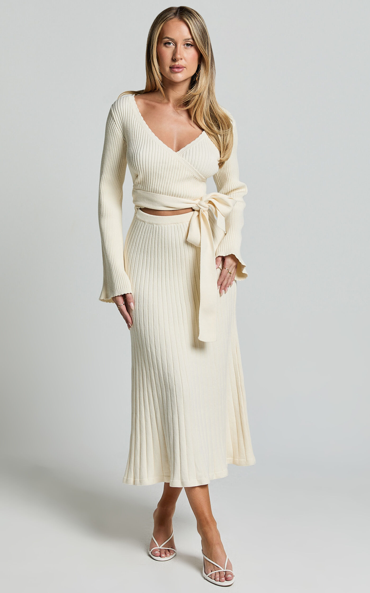 Cream long sleeve midi dress new arrivals
