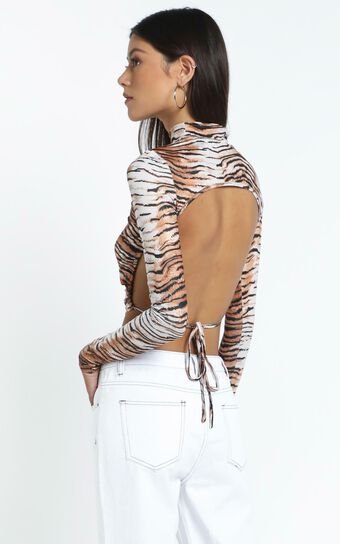 Lioness - Greenwich Backless Top in Tiger