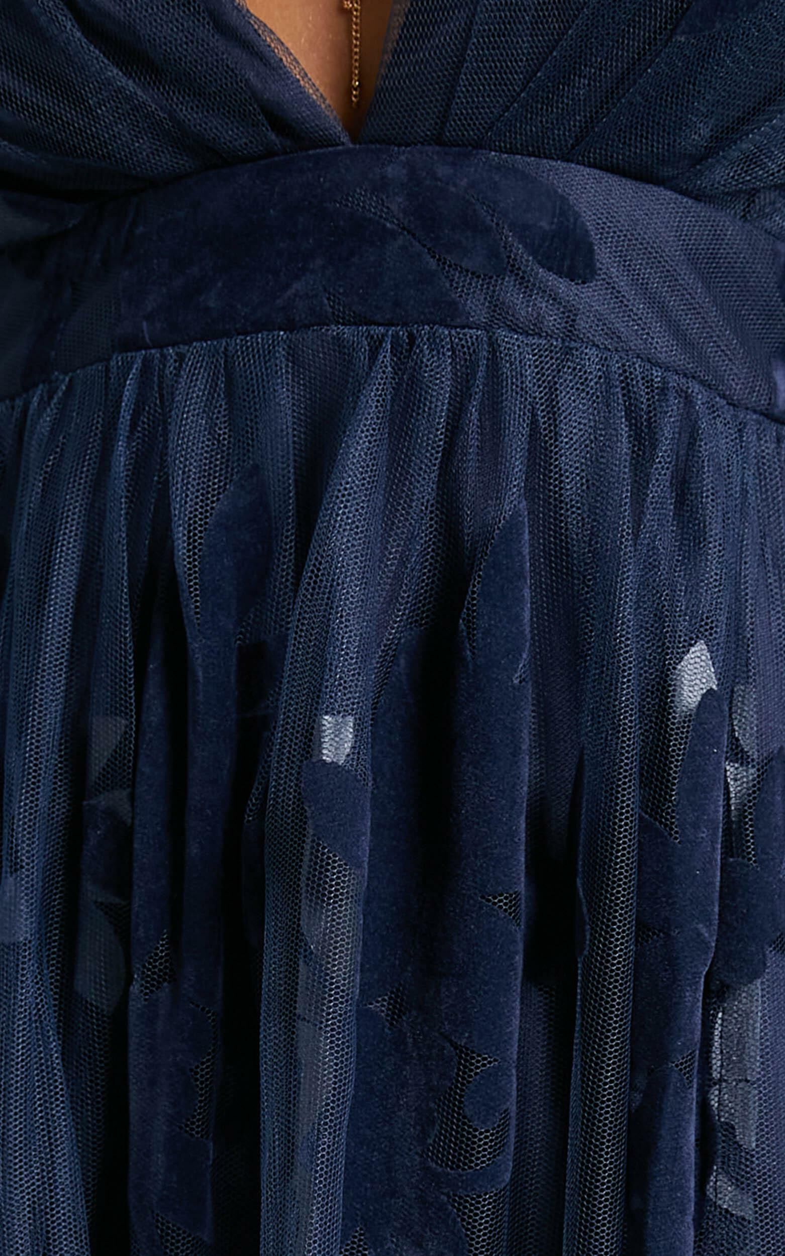 Promenade maxi dress in navy cheap