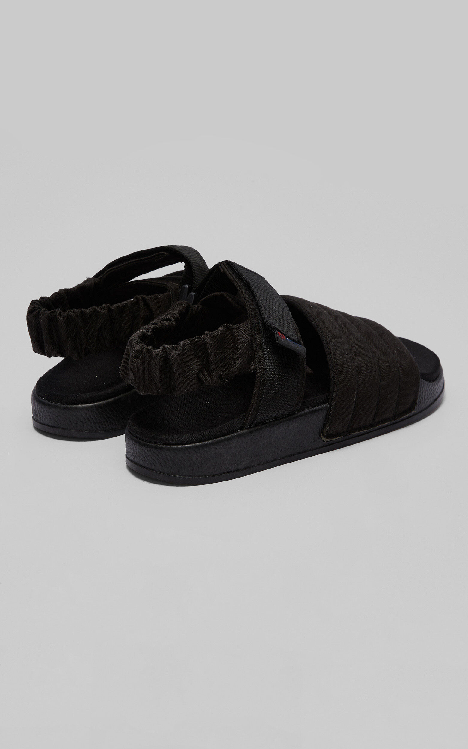 Superga 1911 Sandal Quilted Organic Canvas Rope in Black Showpo