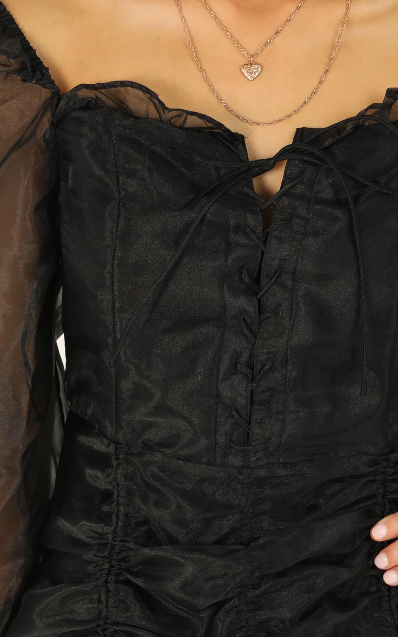 Lioness Feng Shui Dress in Black Showpo