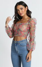 Like A Record Top In Pink Floral | Showpo USA