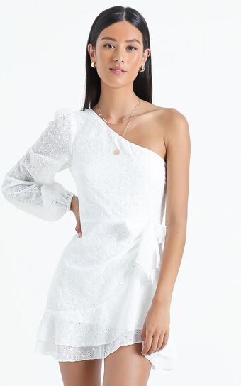 Truro Dress in White Embroidery