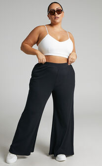 Roschel Pants - High Waisted Flared Pants in Black