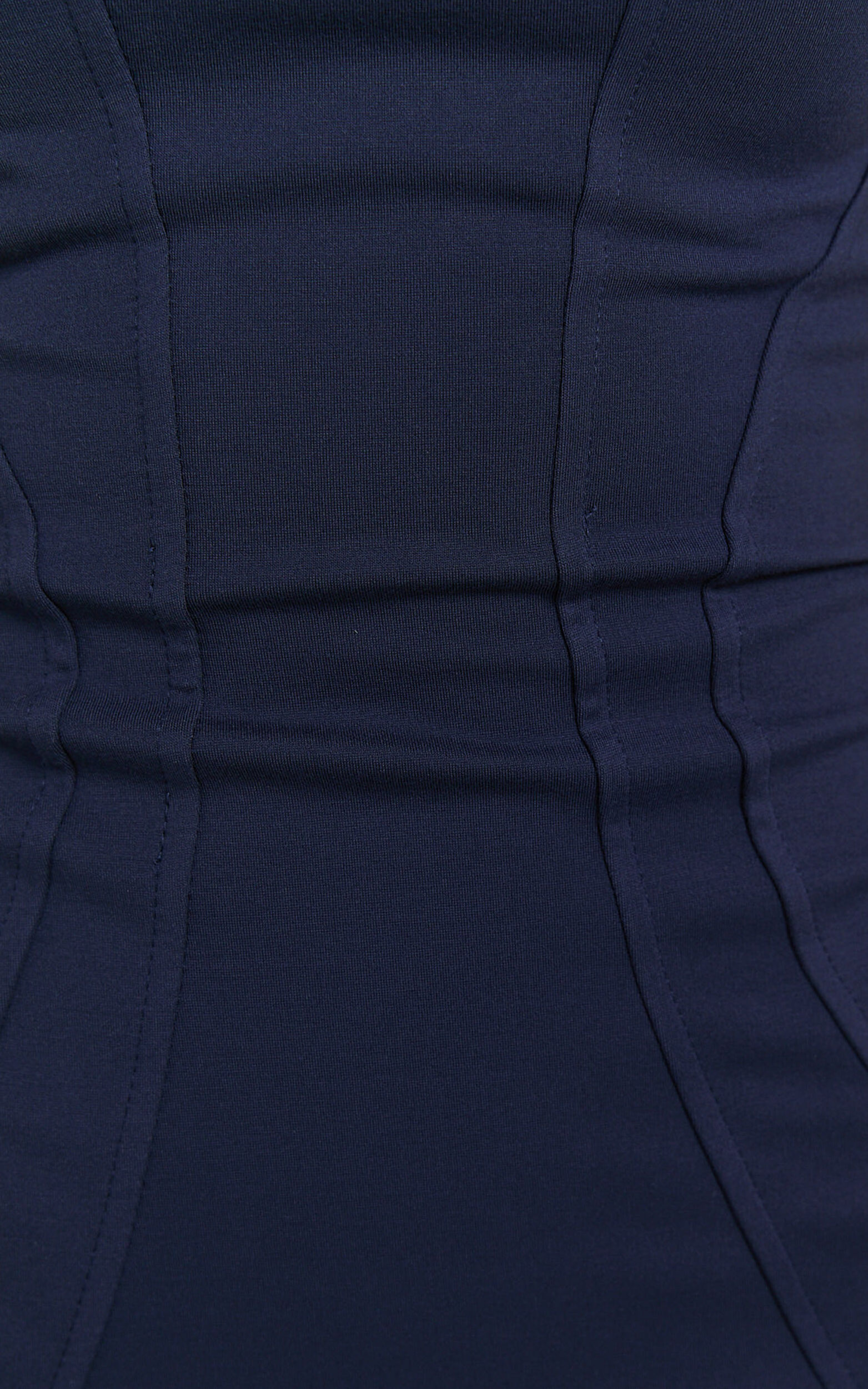 Oriella Maxi Dress - Panelled Thigh Split Strapless Dress in Navy | Showpo