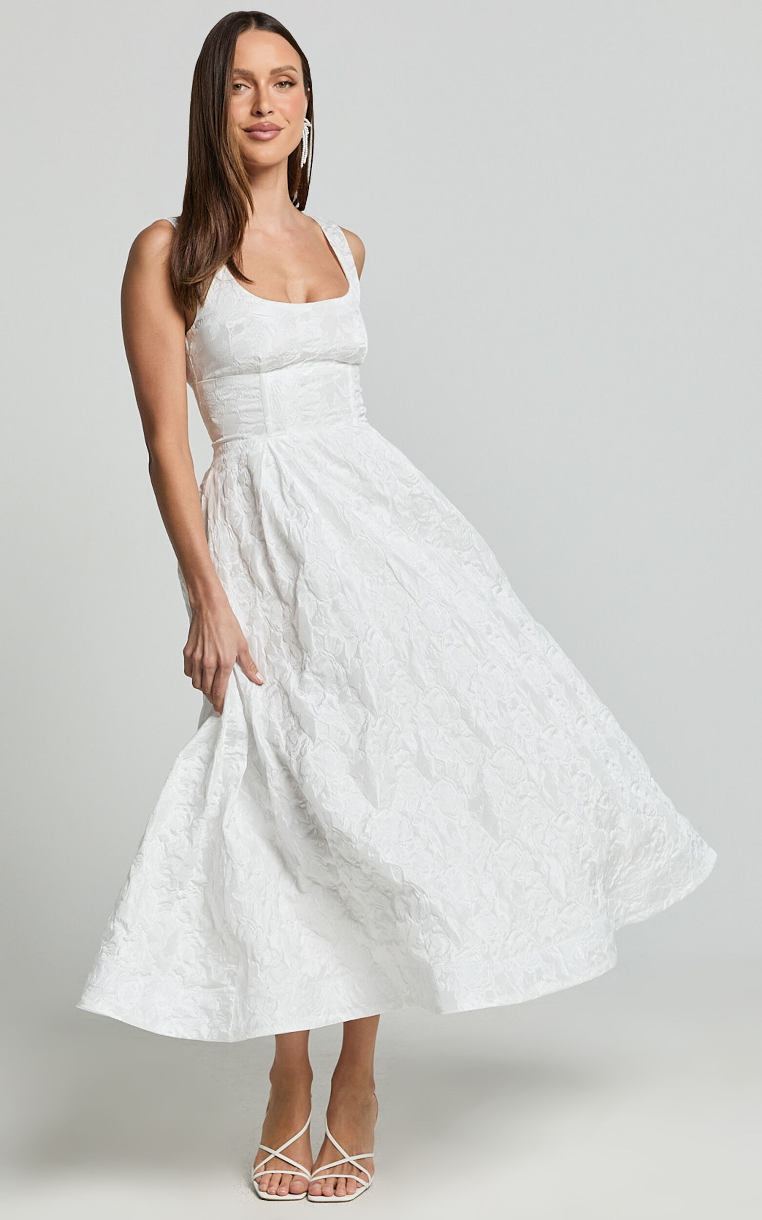 Grace high low jacquard dress top