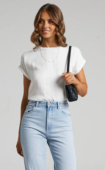 Tinaya Top - Raglan Shell Top in White