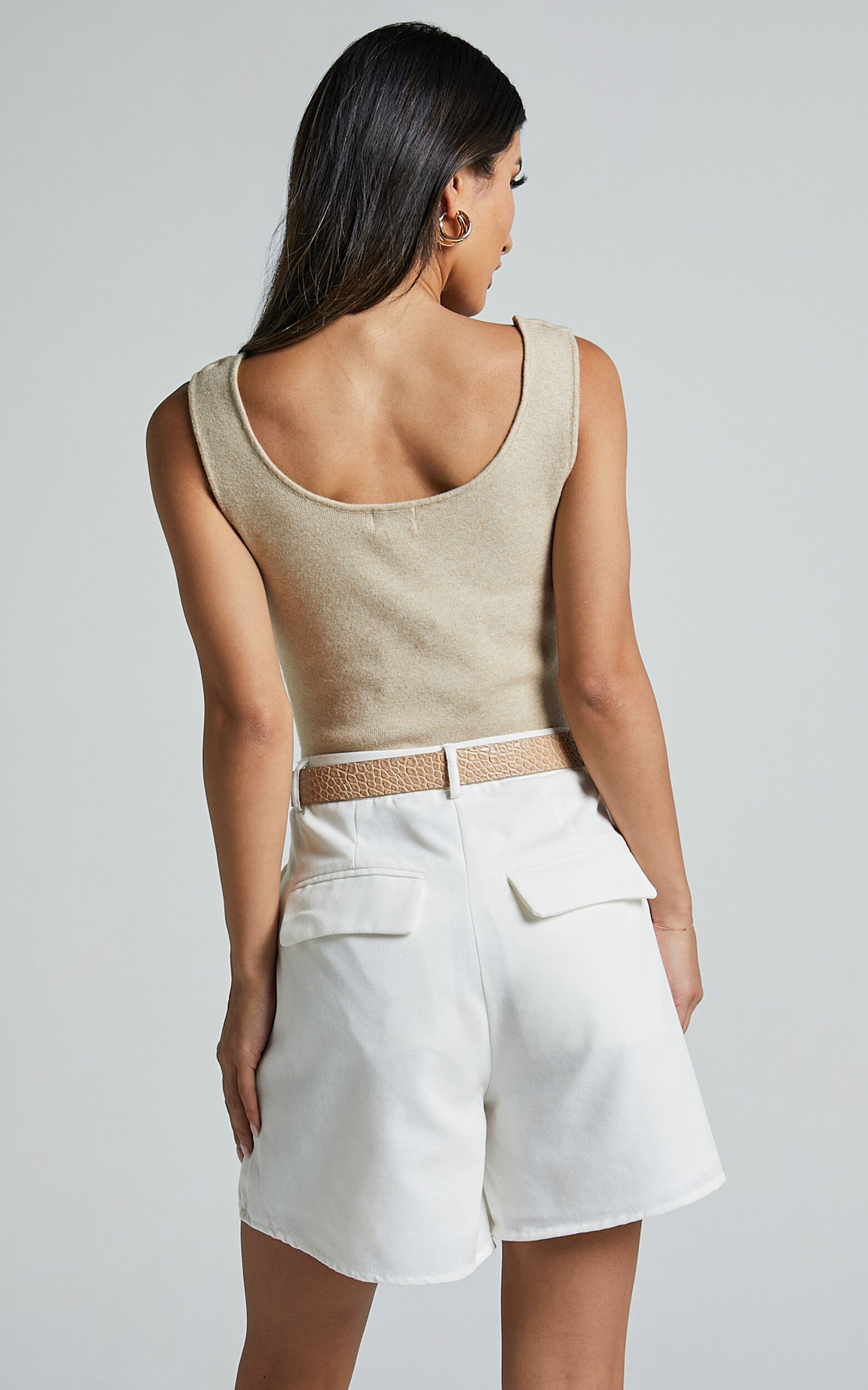 White crop singlet online