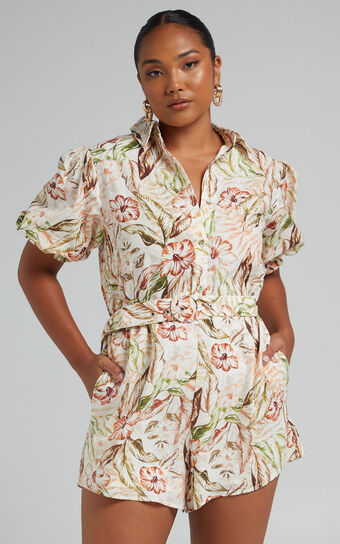 Charlie Holiday - MAYA PLAYSUIT in HIBISCUS