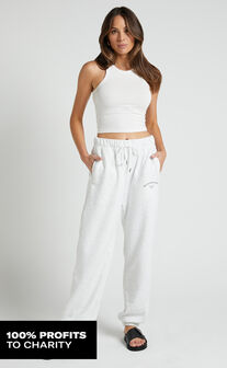 The Hunger Project x Showpo - THP Track Pant in White Marle